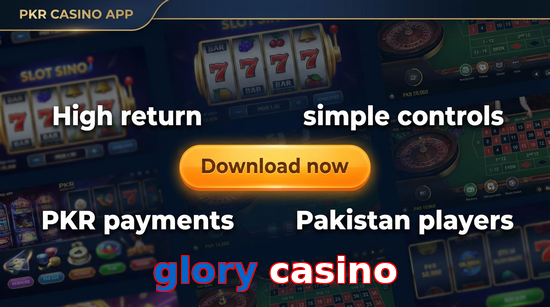 Main screen of Glory Casino gamedownload page for PK players