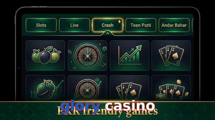 Game list for Glory Casino games section